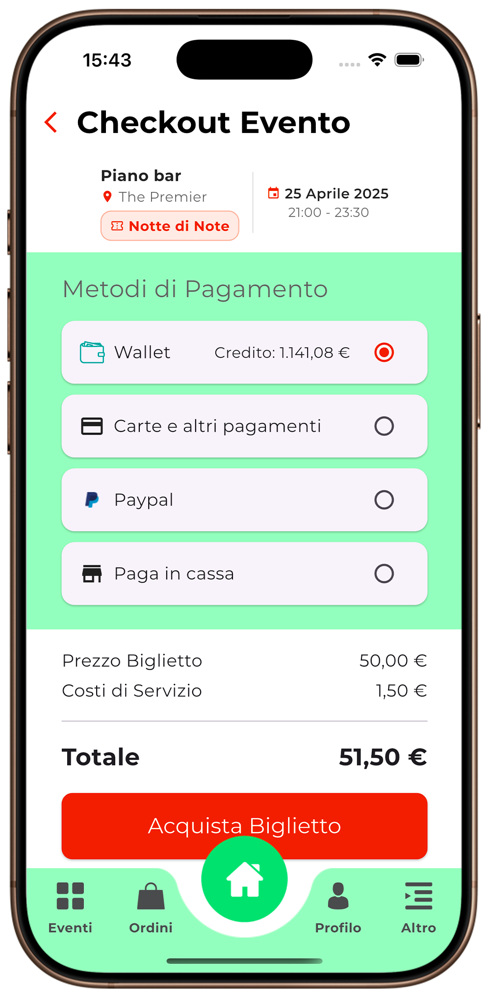 Pagamento e partecipazione
