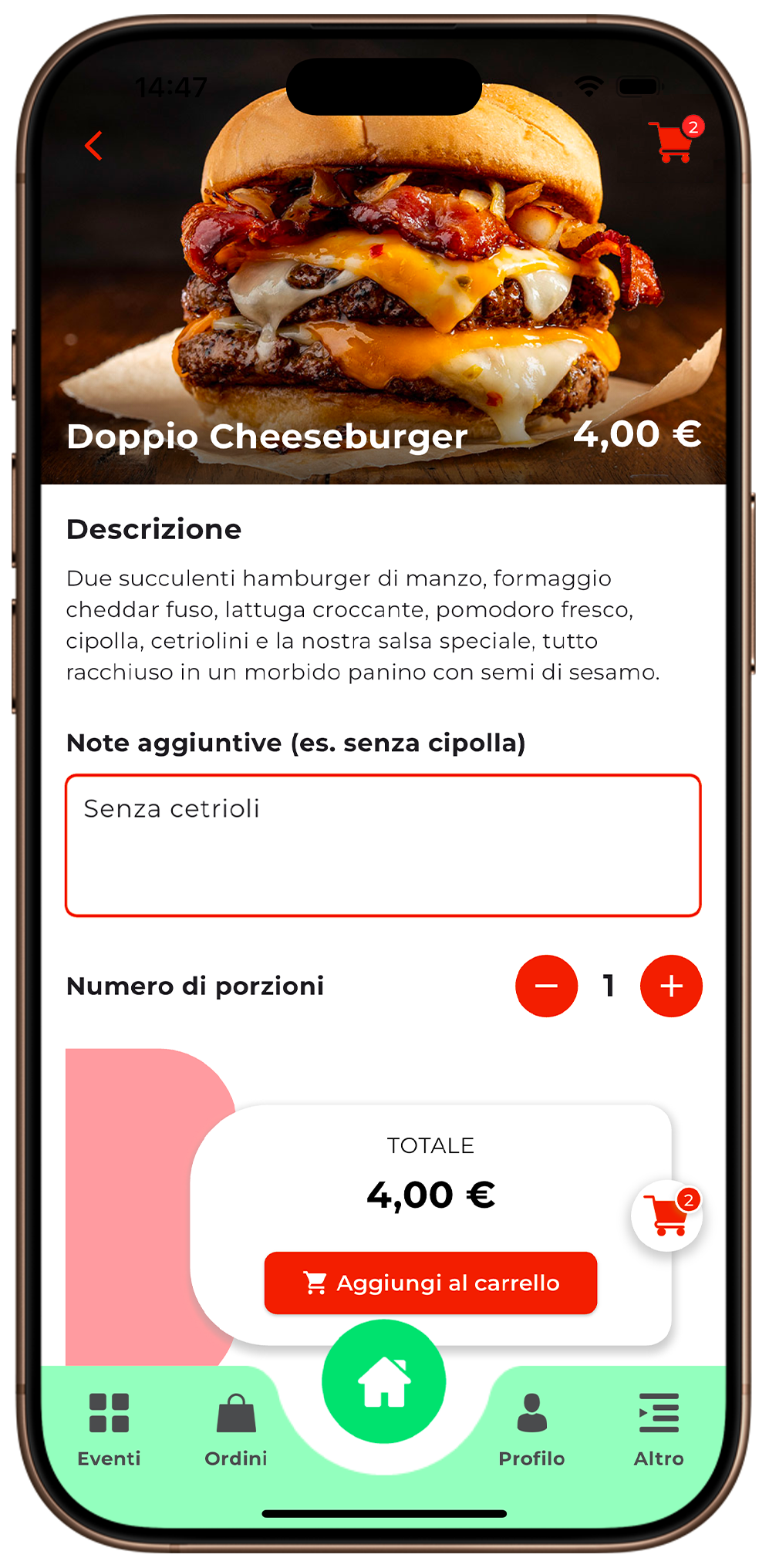 Visualizzazione dettagliata del prodotto